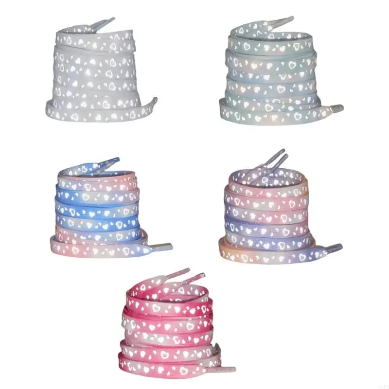 

Safety Reflective Heart Pattern Shoelaces Strings for Running Cycling Activity 547A