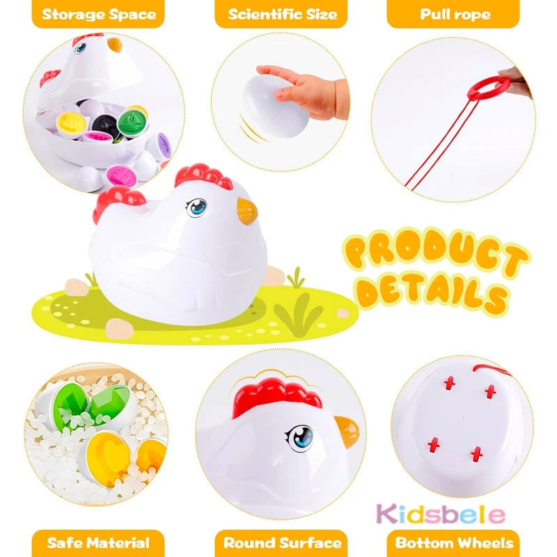 幼児鶏の卵のおもちゃモンテッソーリ 12 マッチング卵感覚色形状教育学習おもちゃパーティーギフト男の子女の子のため