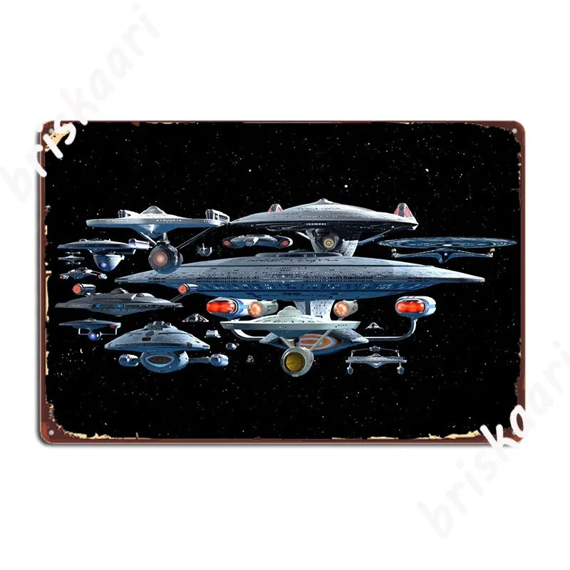 Starfleet Ships Metal Sign Poster Custom Club Bar Club Party Tin Sign Posters