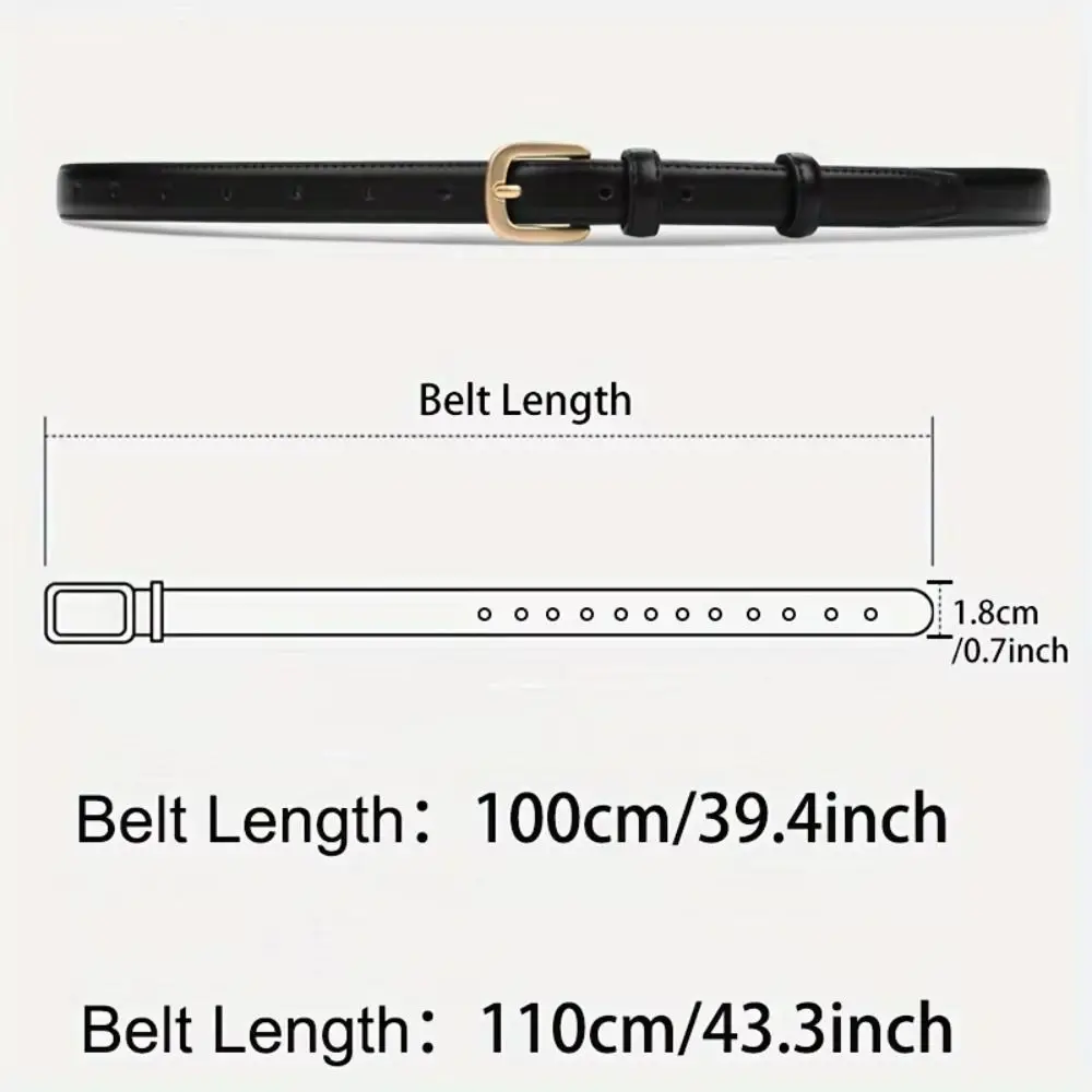 Black Needle Buckle Leather Fashion Belt with Jeans Belt Strap PU Leather Waist Belt Korean Version Simple