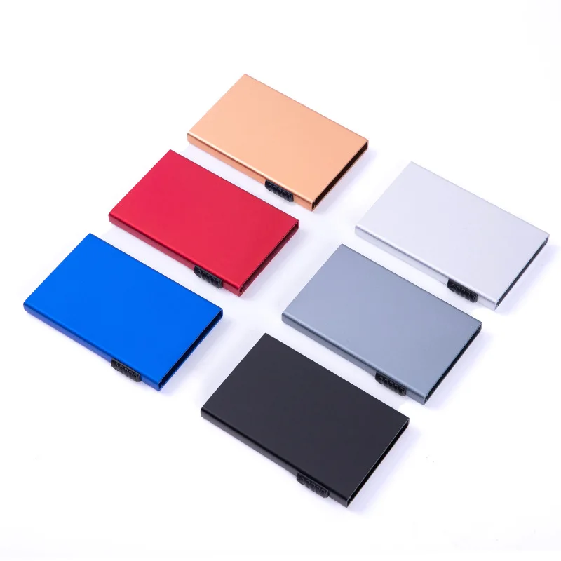Magic ID Bank Credit Card Holder Smart Wallets Men Women ID Cardholder Case Metal Thin Slim Pop Up Aluminium Minimalist Wallet image 6