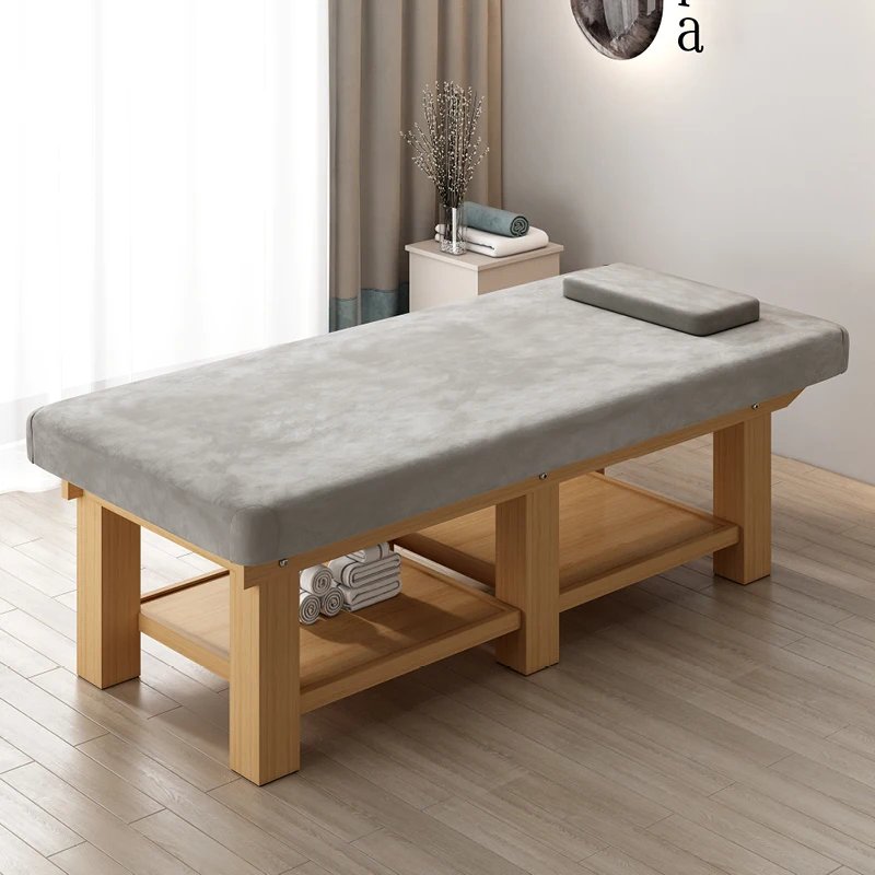 Solid wood beauty bed, massage bed, special Chinese medicine massage for beauty salons, ear head therapy, physiotherapy bed