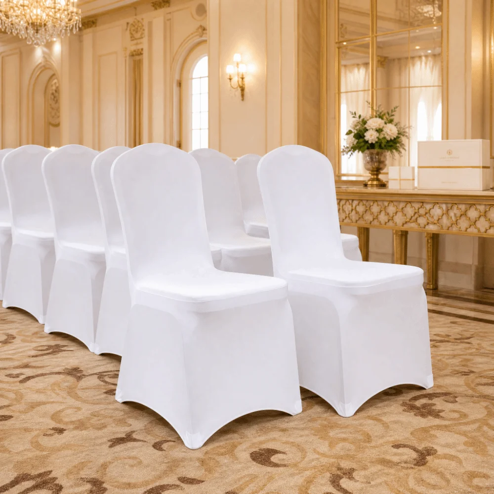 Convenient Full Cover Elastic Chair Cover Dust-proof Washable Wedding Chair Cover Breathable Decorative Chair Seat Cover Hotel