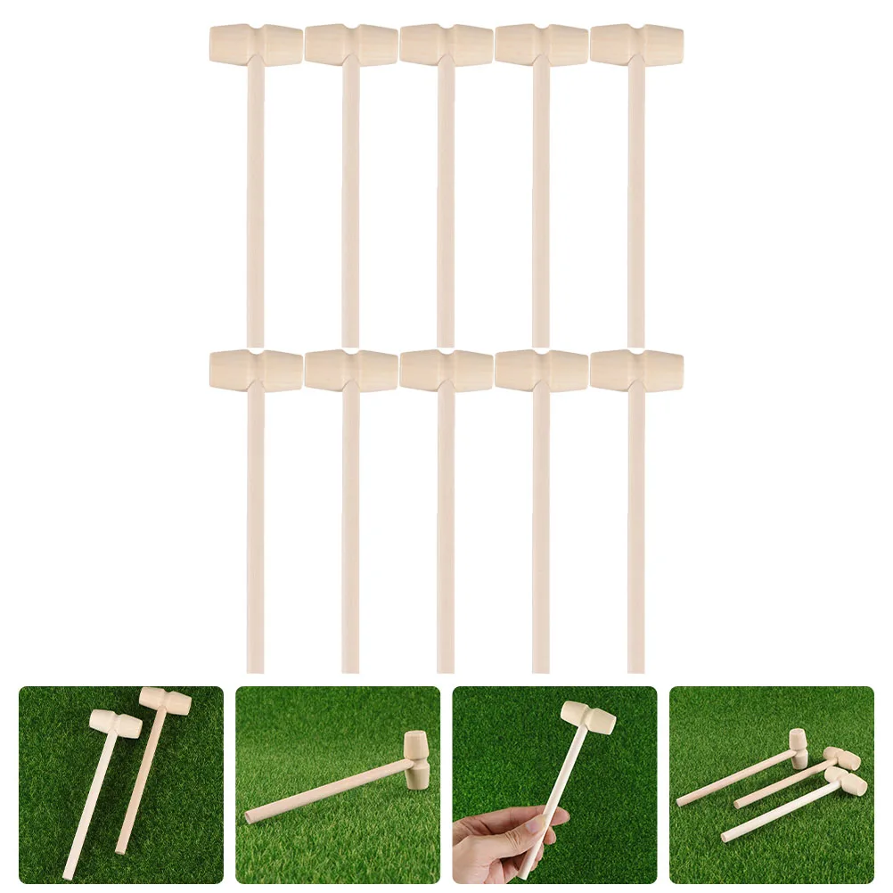 20 قطعة المطارق الخشبية عديم الرائحة كسر مقاومة مقبض مريح الأطفال اللعب مطرقة خشبية اللعب مطرقة المطرقة اللعب #3