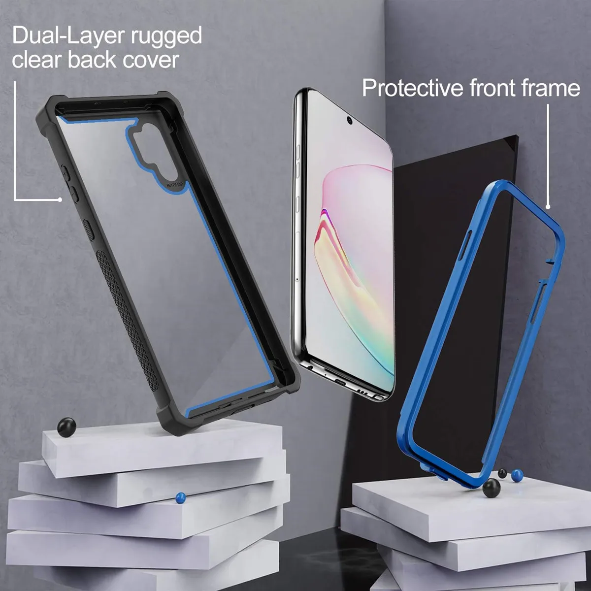 Hybrid Dual Layer Shockproof Acrylic Phone Case for Samsung Galaxy Note 10 9 20 S25 S24 S23 Ultra S22 S21 S20 S10 Plus Clear TPU