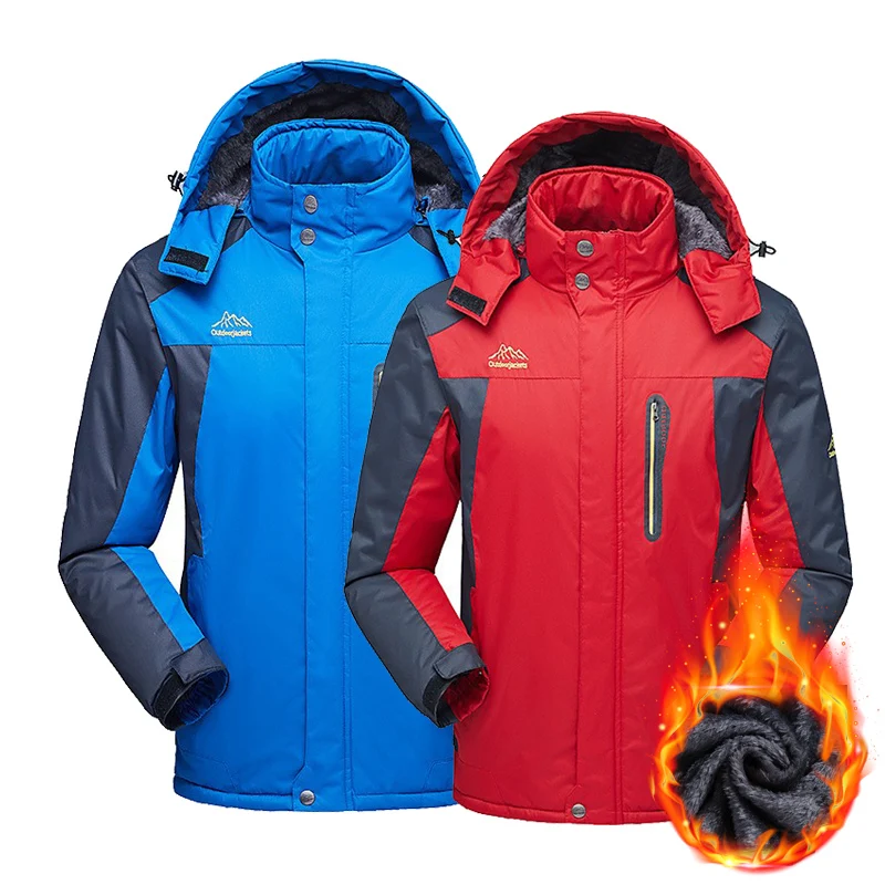 Traje de esquí de talla grande para hombre, impermeable, mantiene el calor, chaqueta de lana para nieve, a prueba de viento, ropa de Snowboard de