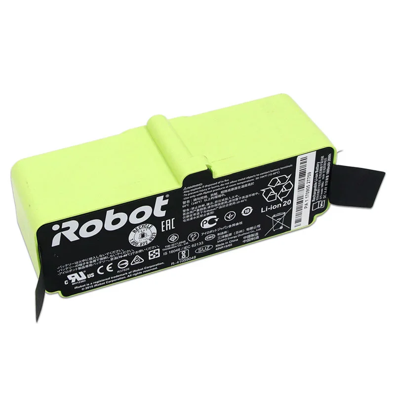 Imagem -02 - Bateria de Iões de Lítio para Irobot Roomba Cleaner 900 800 700 600 Series 960 980 981 965 895 890 860 695 692 690 Part 1800mah