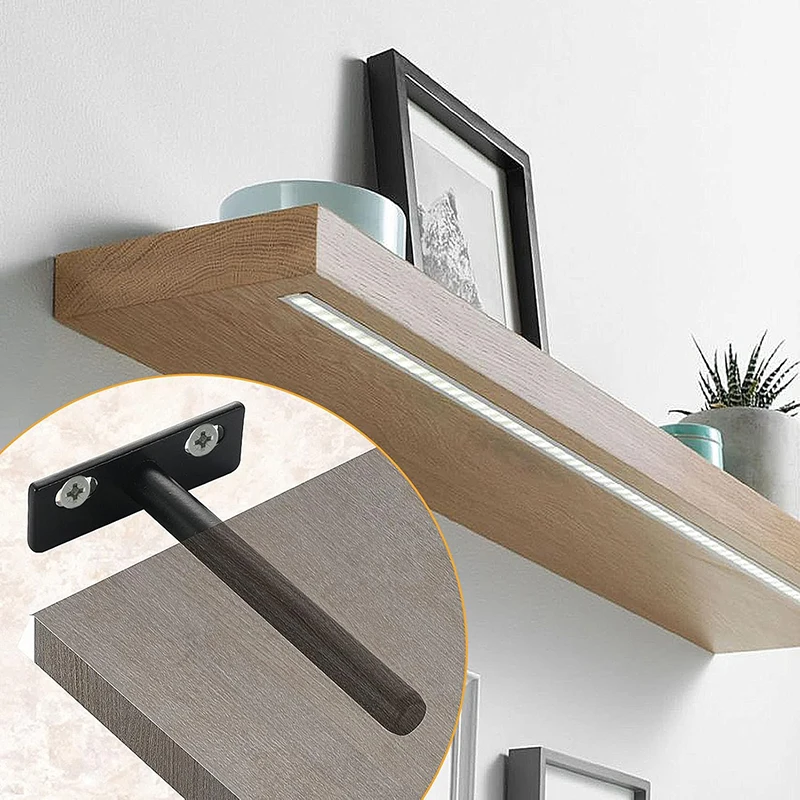 Floating Shelf Bracket wall shelf,Black Floating Shelf Hardware Blind Shelf Supports Hidden Brackets for Floating Wood Shelves