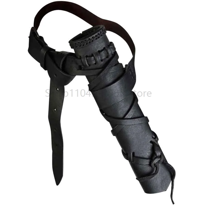 Cinturón de cuero soporte para espada vaina Medieval Larp cubierta Rana Katana vaina Cosplay Caballero vikingo accesorios para adultos