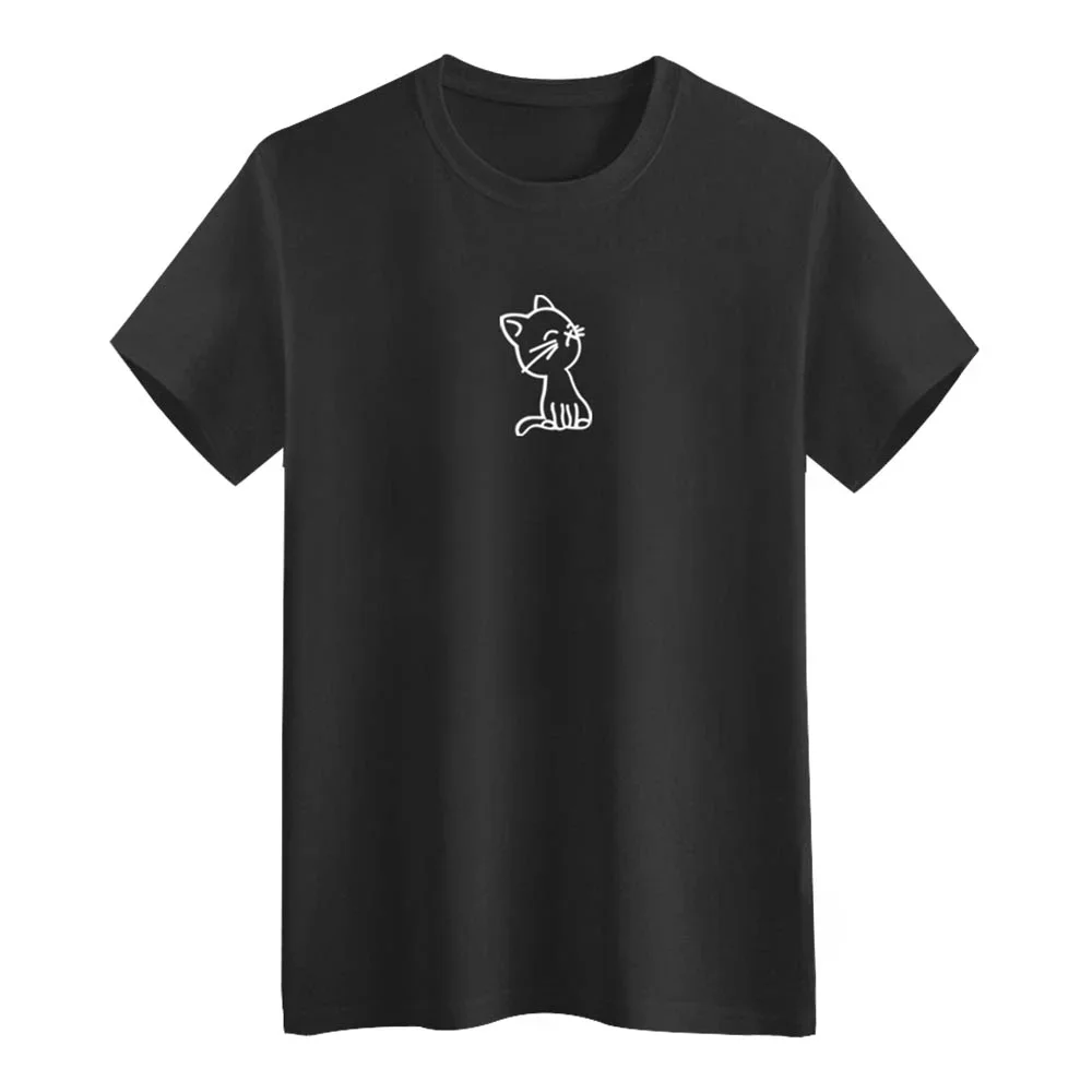 

엘라모 고양이 반팔티셔츠 남녀공용 빅사이즈 S~6XL 2024