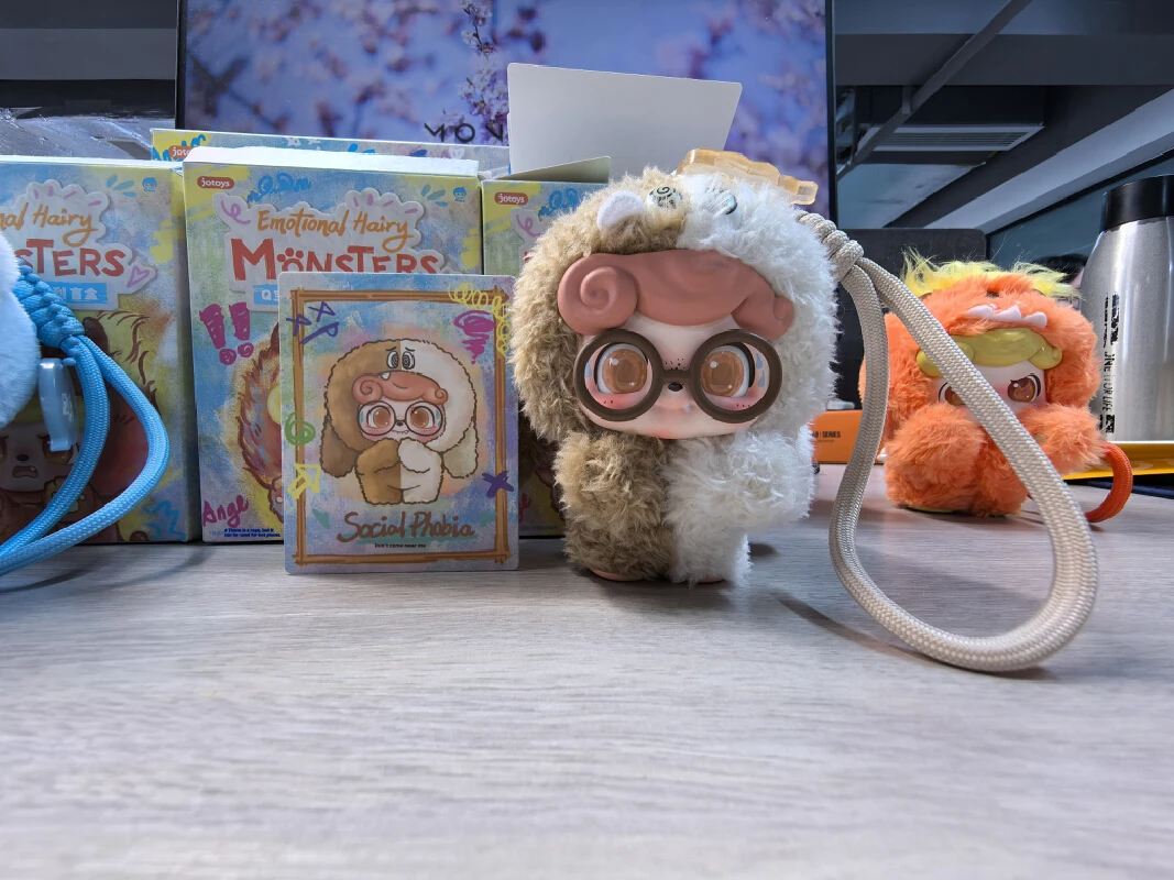 Q.kid ビニールブラインドボックスペンダント感情的な毛皮のようなモンスターシリーズアクションフィギュア漫画の装飾おもちゃかわいいアニメおもちゃ子女の子ギフト