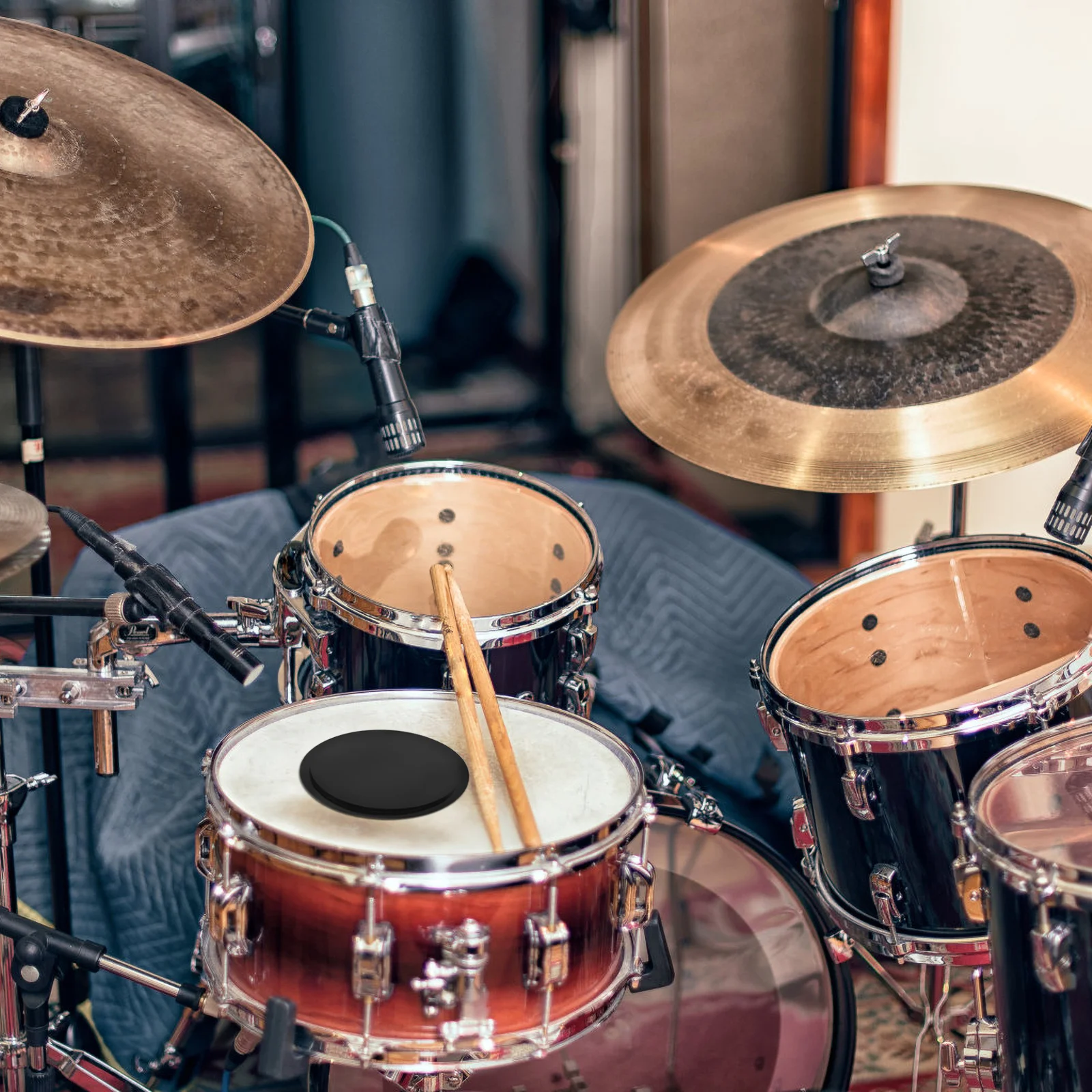 

Mute Pad Drum Mats for Practice Dampener Drums Bass Pads Accessories Noise Reduction Electric Damper