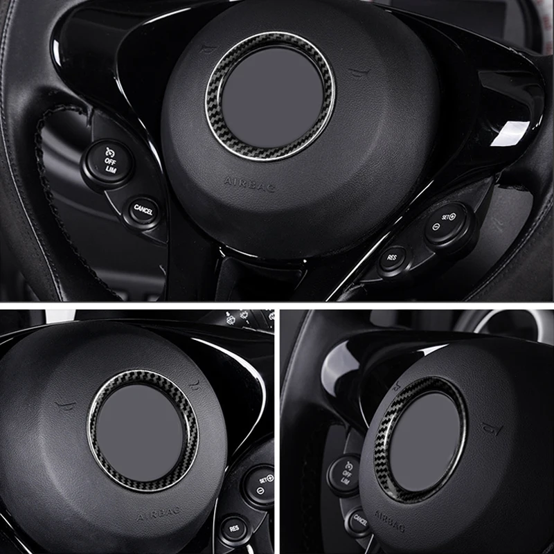 3D Car Styling Accessories Steering Wheel Center Logo Covers Trim for Smart 453 Fortwo Forfour Moulding Decoration Stickers