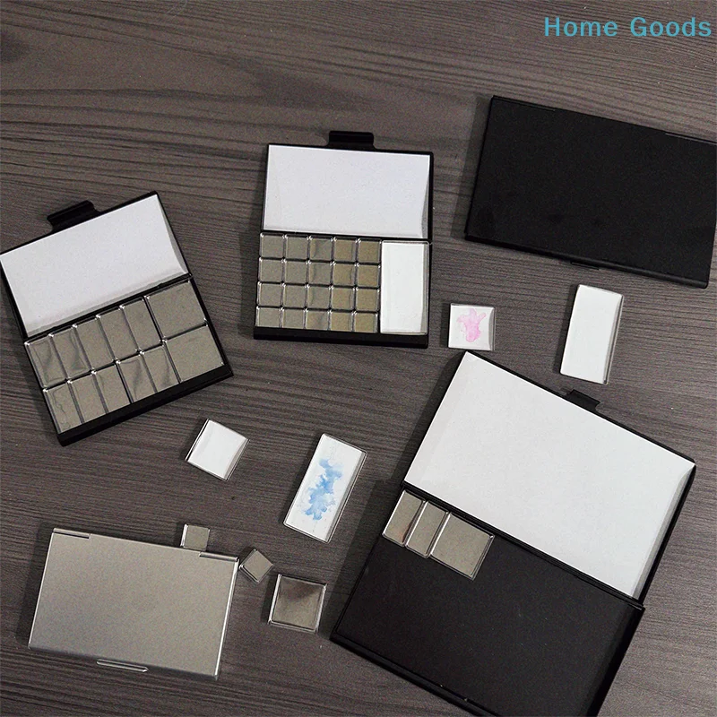 preferredWatercolor Box Packaging Grid 0.5ml/1ml/2ml For Travel Box Magnetic Aluminum Palette Professional Paint Art Supplies