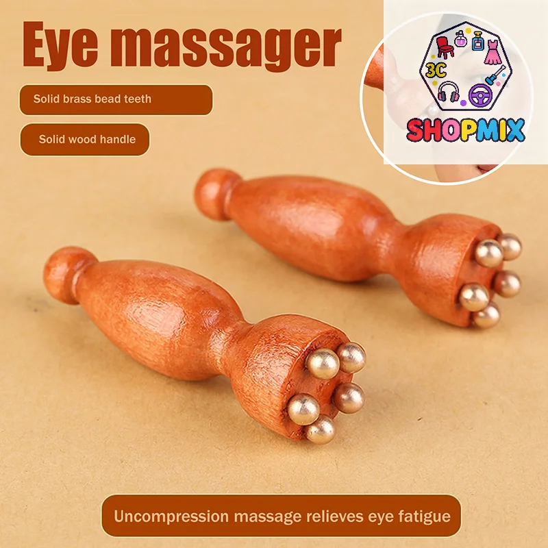 Lotus Seedpod Shape Massager Facial Physiotherapy Tool Sandalwood Face Eye Massage Tools Gua Sha Face Skin Care Massage Sticks