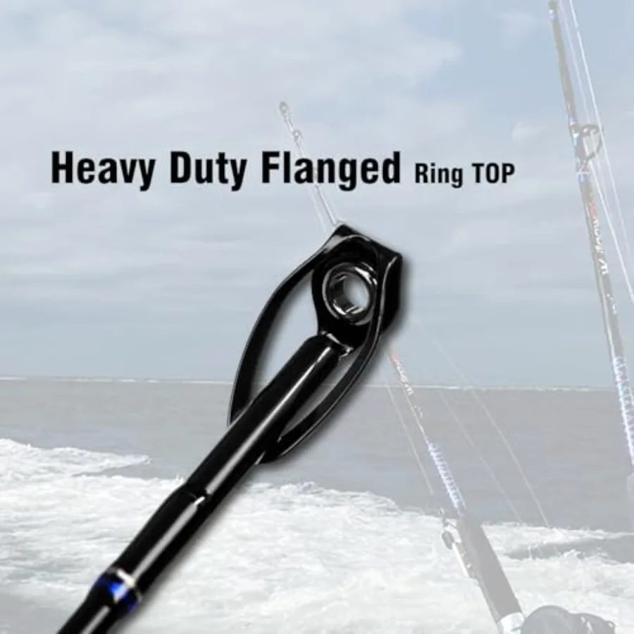 1 قطعة و 2 قطعة المياه المالحة البحرية التصيد قضيب لعبة كبيرة الصيد الثقيلة التقليدية قارب قصبة صيد خشبية مصمم #6