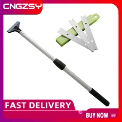 Extended Car Tools Wrap Scraper Long Handle Razor Squeegee 4 Inch Blade Carbon Fiber Vinyl Wrapping Glue Sticker Remover E48