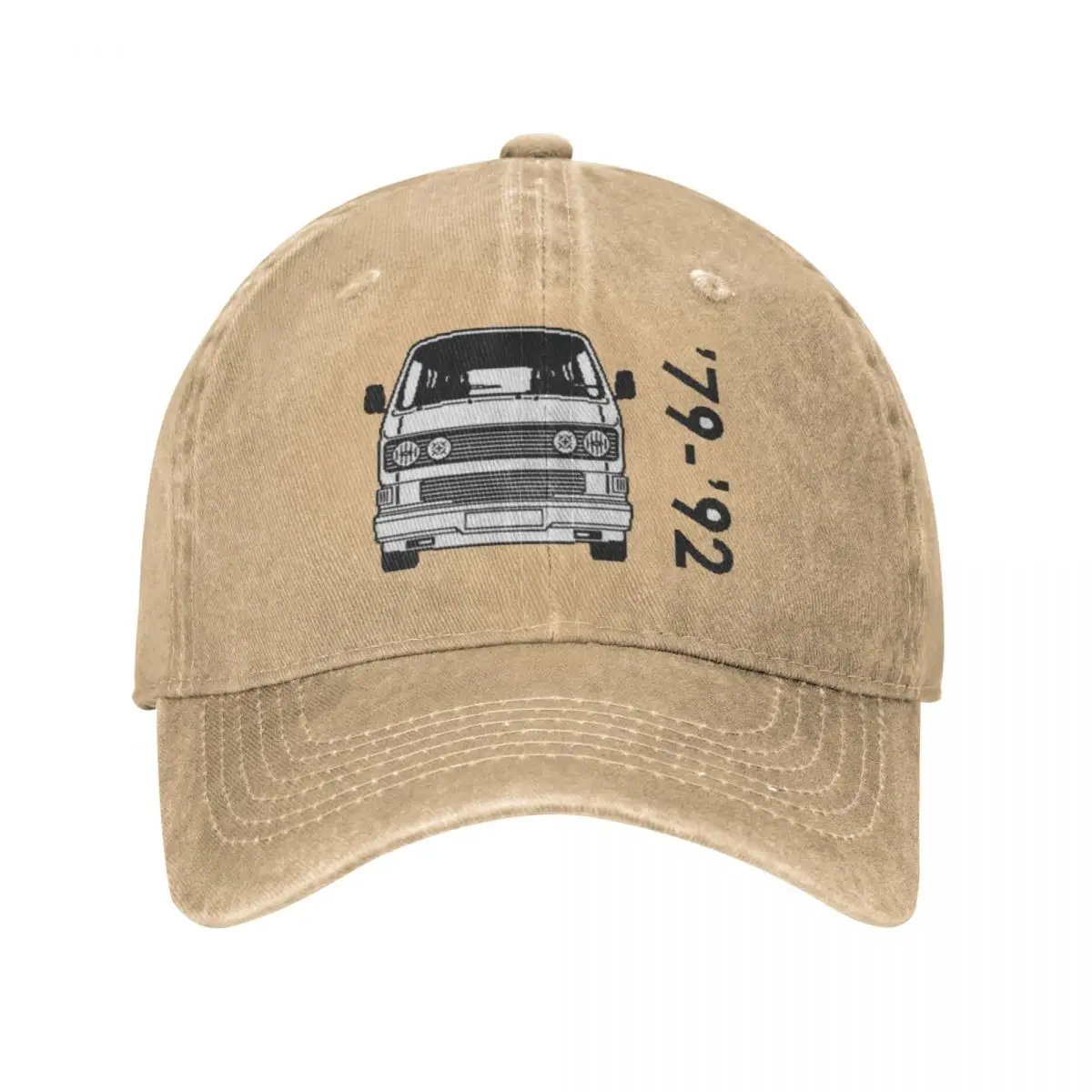 Type 2 T3 VW Bus Baseball Cap Hiking Fishing Dropshipping Washed Trucker Hat Female Male y2k Funny Custom DIY Baseball Caps