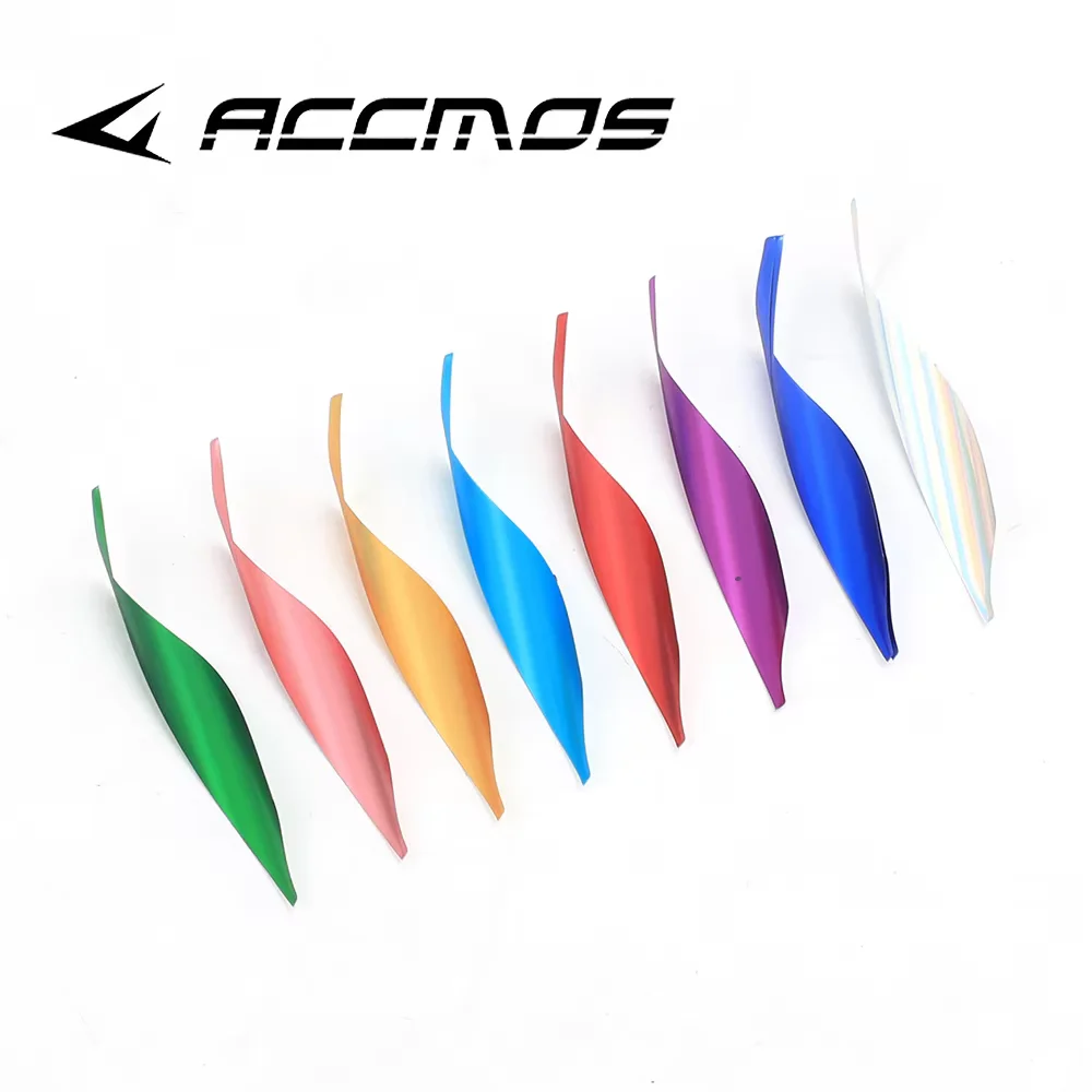 60pcs/box Archery 3inch Left/Right Spin Vanes Wing Spiral Feather With Sticker Tape For Arrow Shaft DIY Accessories