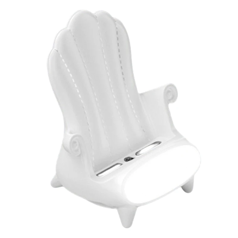 Портативное беспроводное зарядное устройство, Многофункциональная подставка для телефона с музыкальным динамиком, в форме стула, Беспроводная зарядка, Прямая поставка