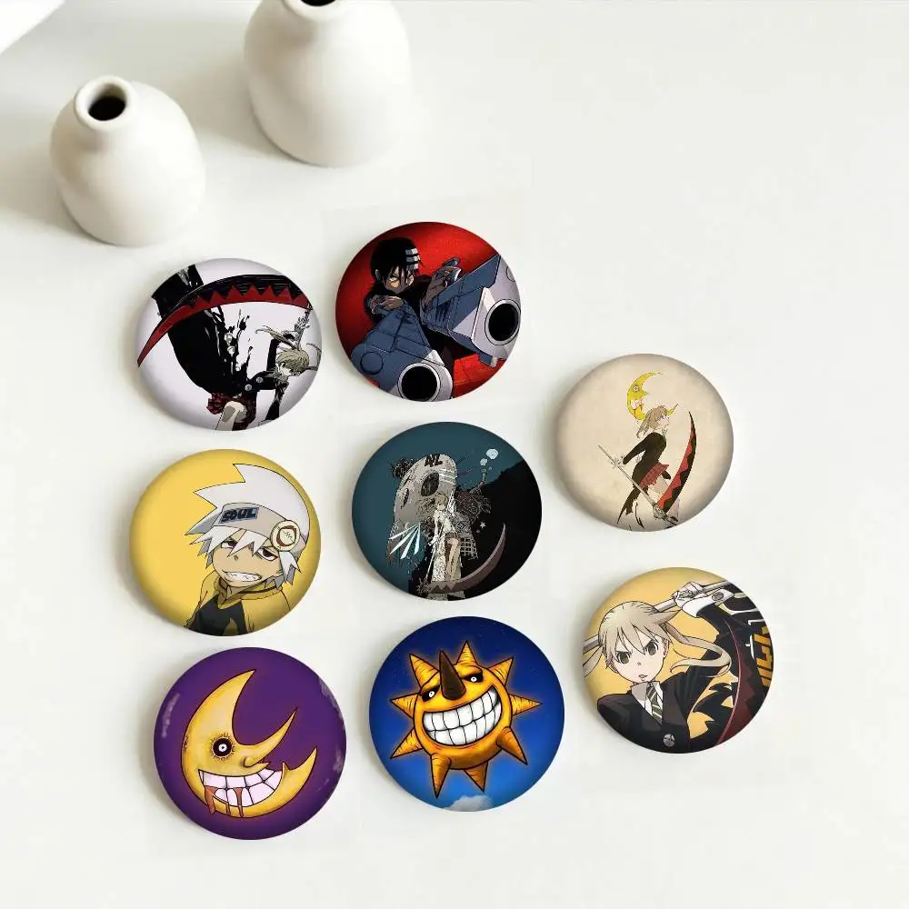 Anime Soul Eater Maka Albarn 25mm 32mm 44mm 58mm 75mm Brooches Badges Pins for Accessories Gift