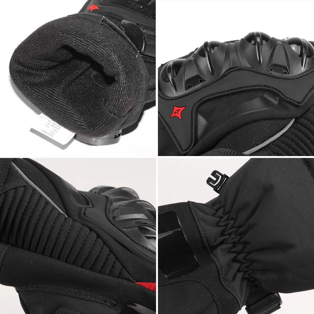 Men's Motorcycle Gloves Winter Windproof Warm Moto Protectionn Gloves 100% Waterproof Motocross Touch Screen Riding Gloves M-2XL 5