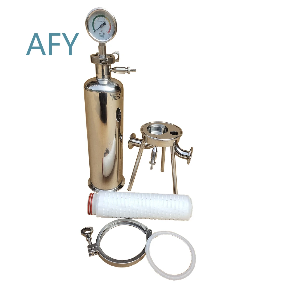 10 Inch Water Filter Cartridge Housing for Sanitary Stainless Steel 316L Replacement Filter Housing for Water Purifier System