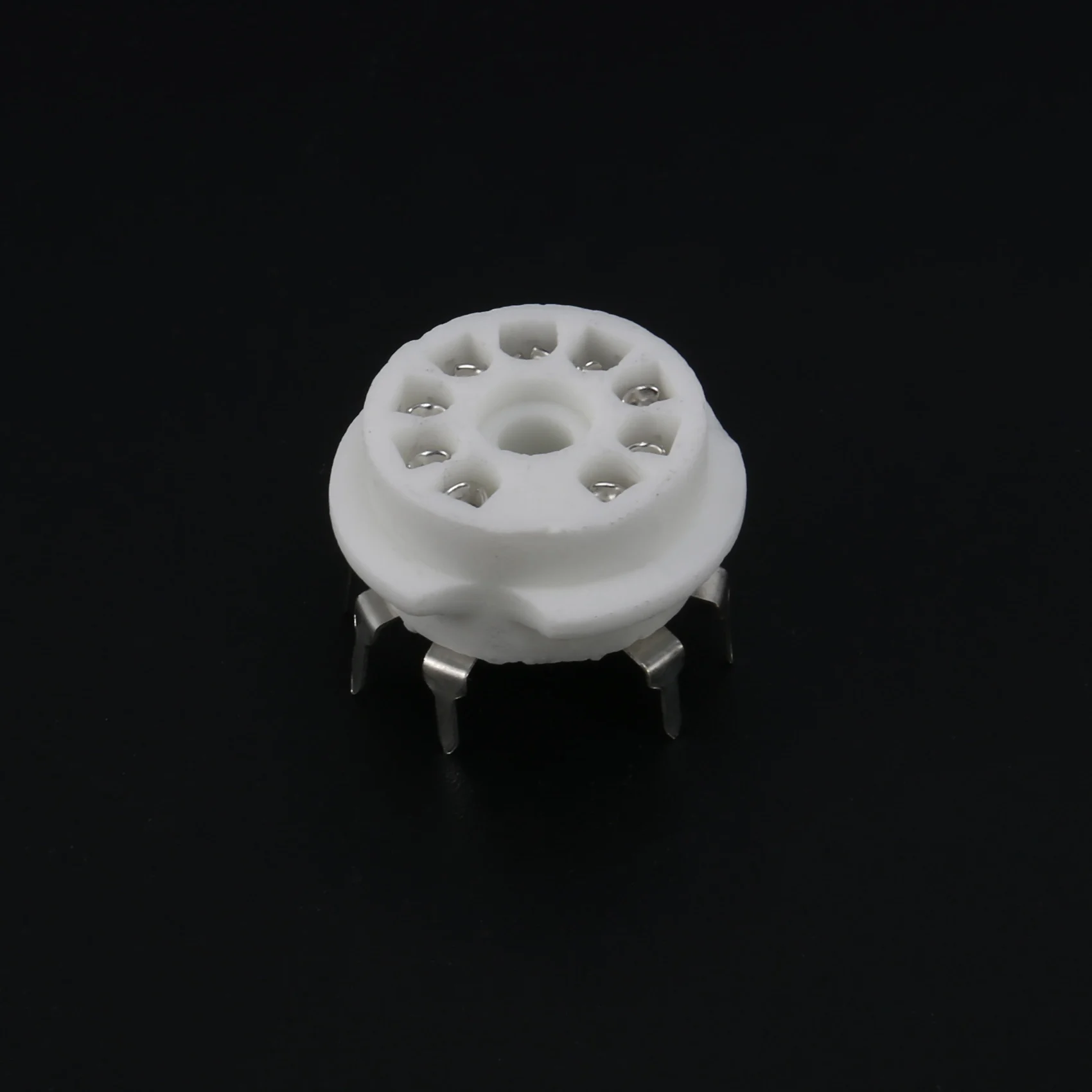 10PCS PCB 9Pin Ceramic B9A Vacuum Tube Socket Audio HIFI DIY Amps for 12AX7 12AU7 12AT7 ECC81 ECC82 ECC83 Silver-Plated