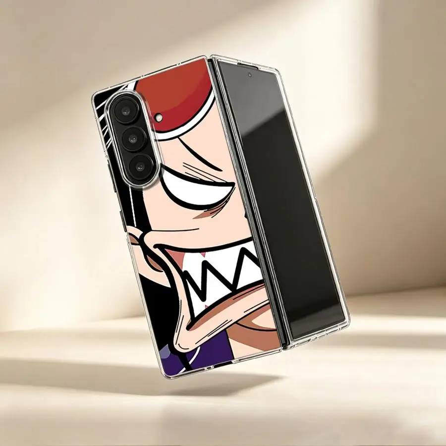 Angry Robin Anime Case for Samsung Galaxy Z Fold 7 6 5 4 3 ZFold7 ZFold5 ZFold6 ZFold3 ZFold4 Transparent Soft Phone Cover