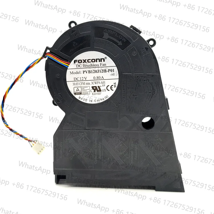 PVB120J12H for Foxconn 12V 0.8A Side Blower Fan 140x110x33mm CPU Appliance 4-Wire