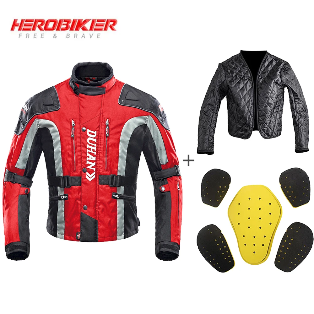 

Men's Motorcycle Jacket Winter Warm And Scratch Resistant Off-road Riding Jacket Anti Fall And Anti-collision Road Racing Jacket