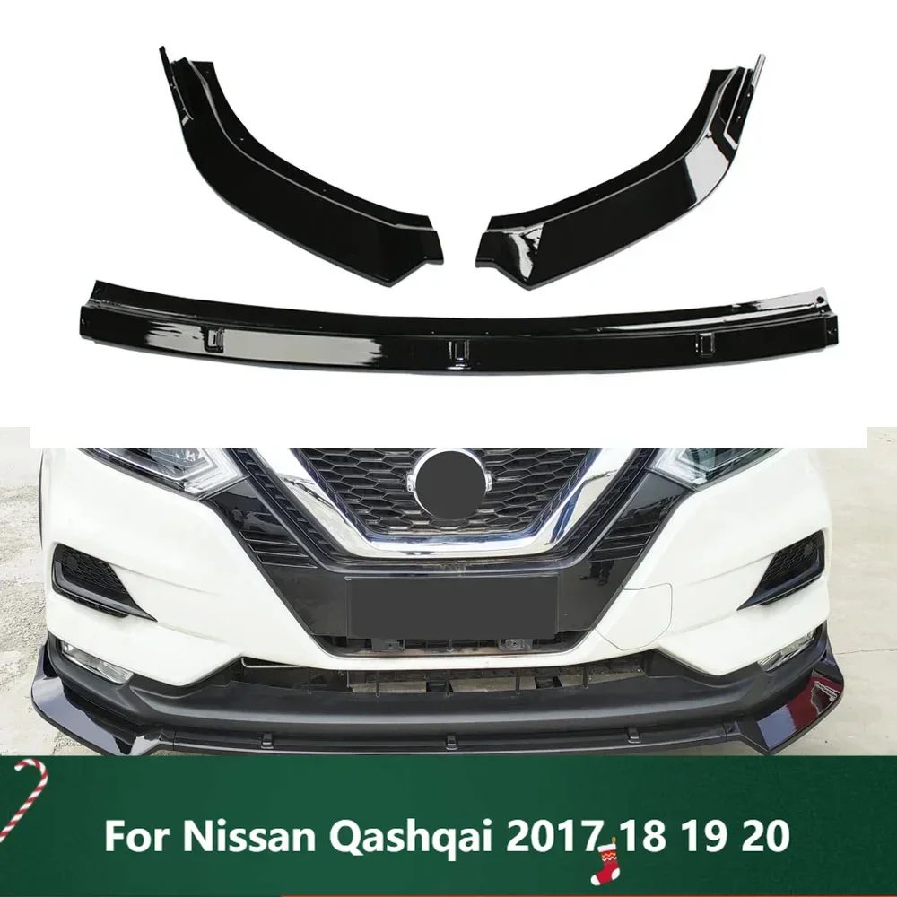 

New！Car Front Bumper Splitter Lip Chin Spoiler Body Kit Diffuser Protector Guard Exterior Accessori For Nissan Qashqai 2017 18 1