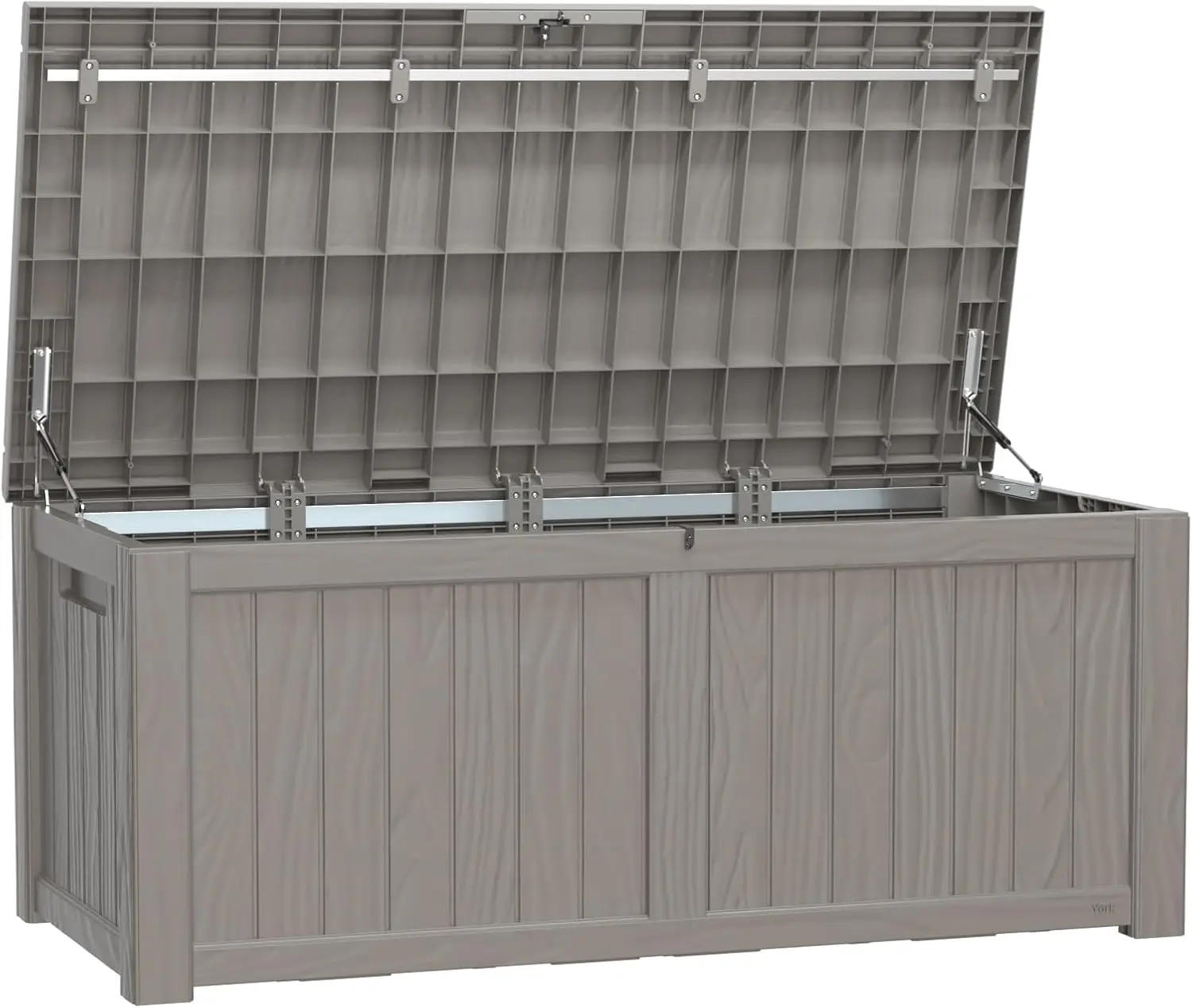 

120 Gallon Deck Box,Resin Outdoor Storage Box with Lockable for Patio Furniture, Pool Accessories, Garden Tools Waterproof Outsi