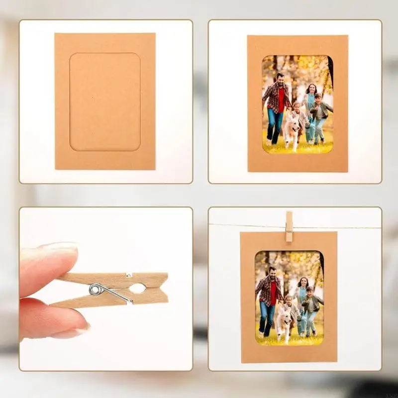 2025 New 10Pcs Wall Hanging Photo Frame Display Kits Includes Clips For Room Styling