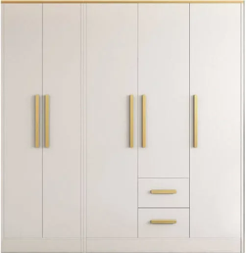 Direct Sales Hot Selling Chinese Manufacturer Provides Modern Durable Combination Gold Frame Wardrobe For Hotel