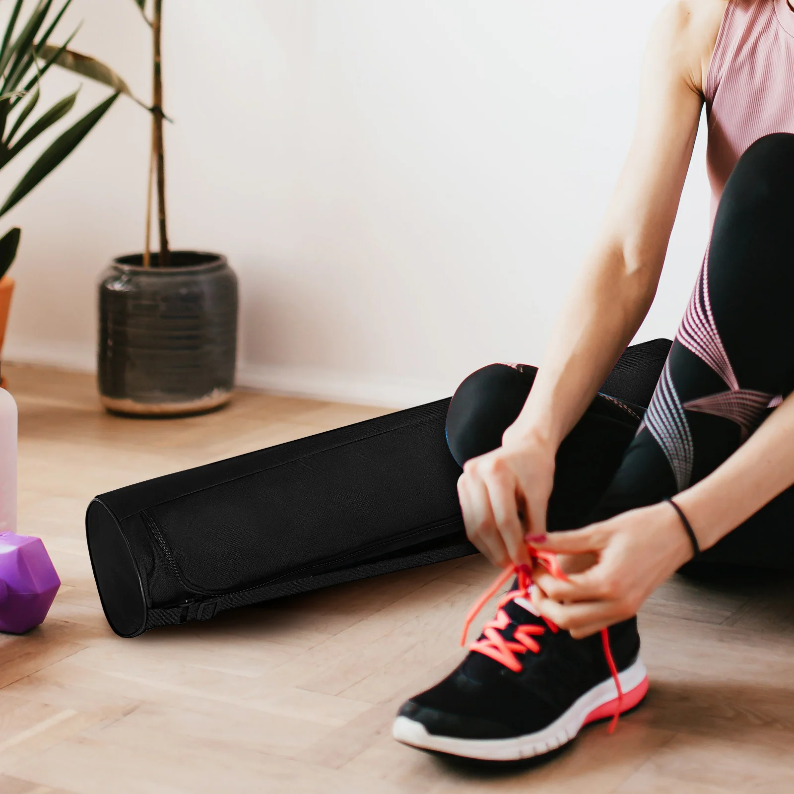 

Yoga Mat Sling Bag for Women Thick Gym Tote Oxford Cloth Pilates Carrier Bag