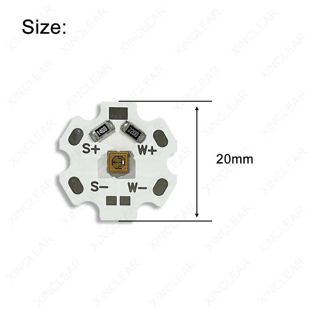 Imagem -03 - Led uv Profundo Dc12v 24v Uvc 270nm 280nm Uva 395 410nm Chip 3535 35mw com Lâmpada uv Pcb de 20 mm para Desinfecção de Vírus de ar de Água