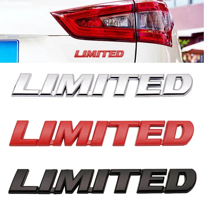 3D Metal LIMITED Logo Car Rear Trunk Fender Emblem Badge Decals For Toyota Highlander LIMITED Sticker Auto Styling Accessories