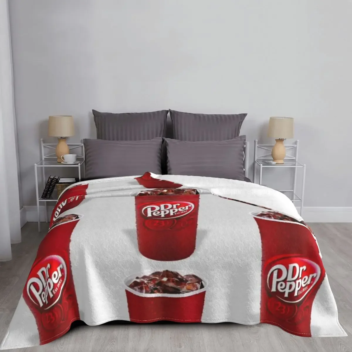 dr pepper Throw Blanket Luxury Brand Nap Bed linens Cute Plaid cosplay anime Blankets