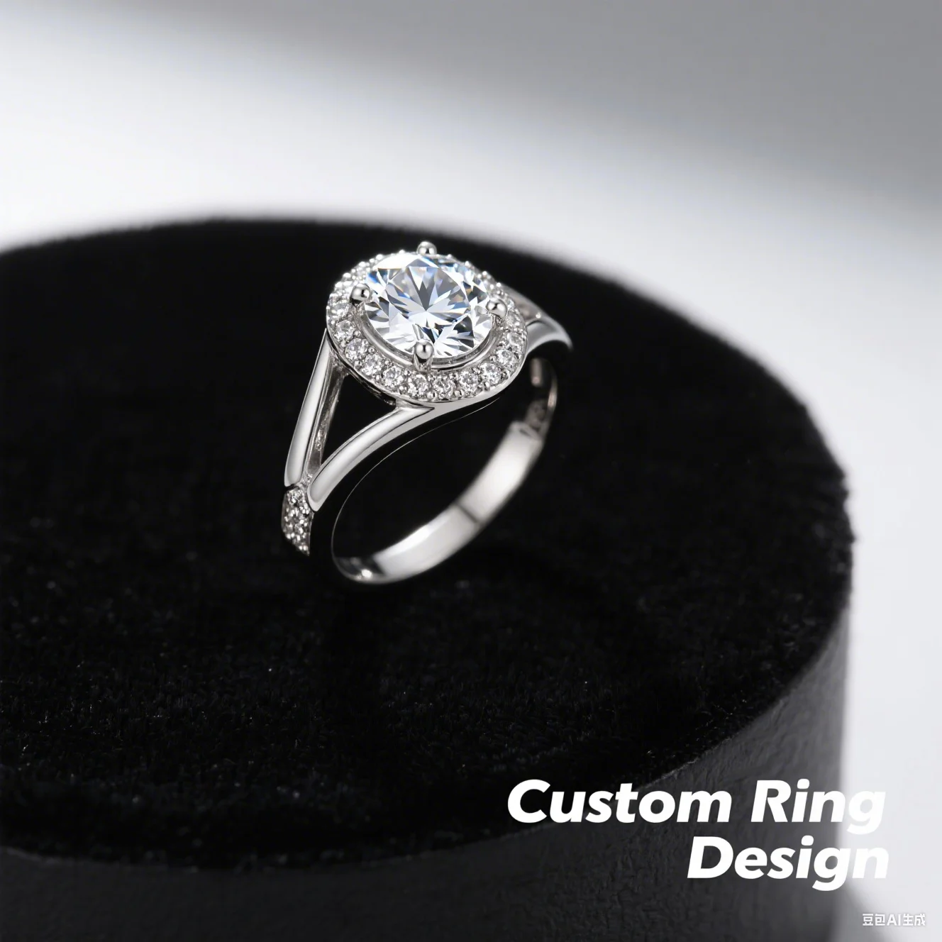 

APIR Customized Ring 925 Sterling Silver Rhodium Plated Customized 3D Modeling Designed by Professional Designer Proposal Ring