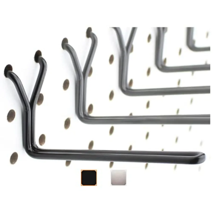

Steel Pegboard Hooks 50-Pack 4" L Hook - Will Not Fall Out Fits Any Peg Board - Organize Tools Accessories Workbench Garage Sto