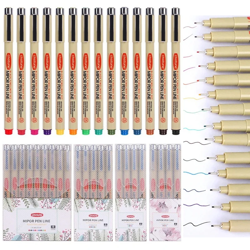 4-14 Colors 05 Micro Fineliner Pen Set Fine Point Pen Sketching Anime  for Artist Illustrating/Technical Drawing Art Supplies