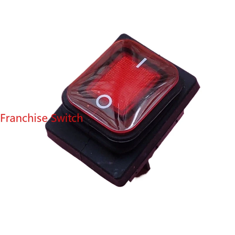 10PCS Switch RL2 (P) waterproof ship type rocker switch 10A250V 4 feet 2 gears with red light