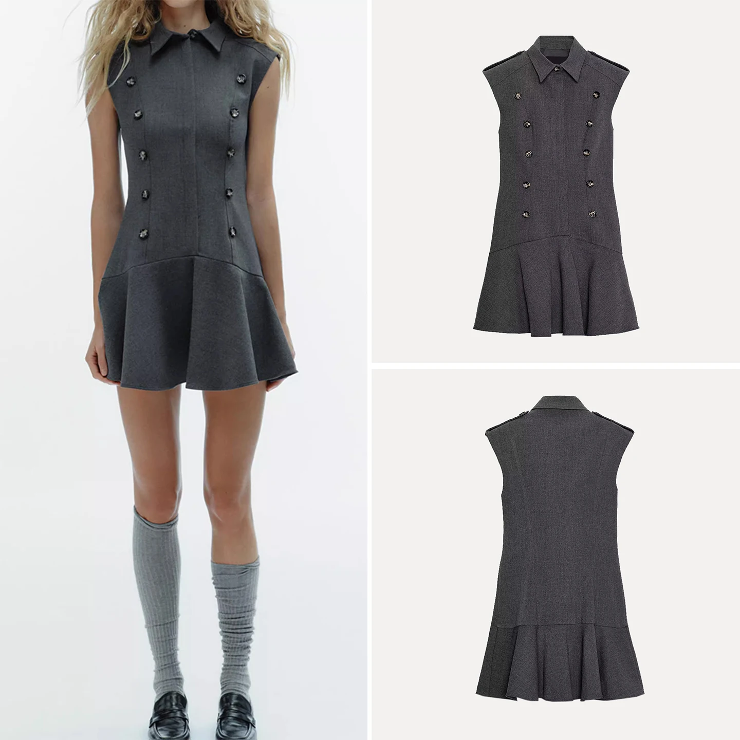 Faionable ort Dr Z feminino 2025 novo sle pad oulder em camadas decoração Dr Sli versátil senhoras Dr