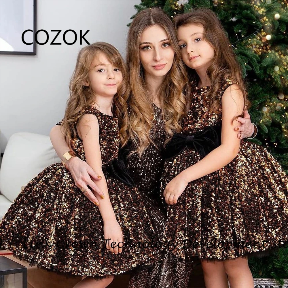 

COZOK Scoop Flower Girls Dresses for Princess 2024 Summer Sleeveless Knee Length A Line Christmas Dresses فستان عيد الميلاد 2025