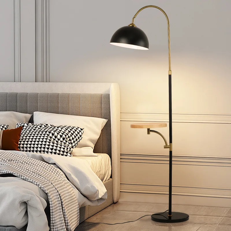 Multi-functional Storage Table LED Desk Lamp Nordic Modern Minimalist Living Room Sofa Lighting Bedroom Decoration Warm Lamps