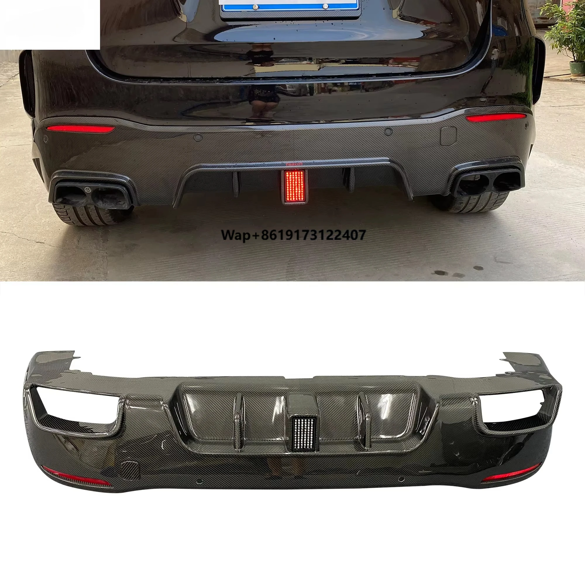 

High Quality Carbon Fiber W167 Rear Diffuser For Gle Class Suv Coupe W167 2020 Gle450 Gle350