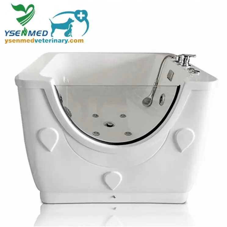 Grooming Salon Pet Electric Plastic Bathtub,Puppy Pink/White Spa Shower Bathing Tub,Canine Ozone Therapy Tub For Dog