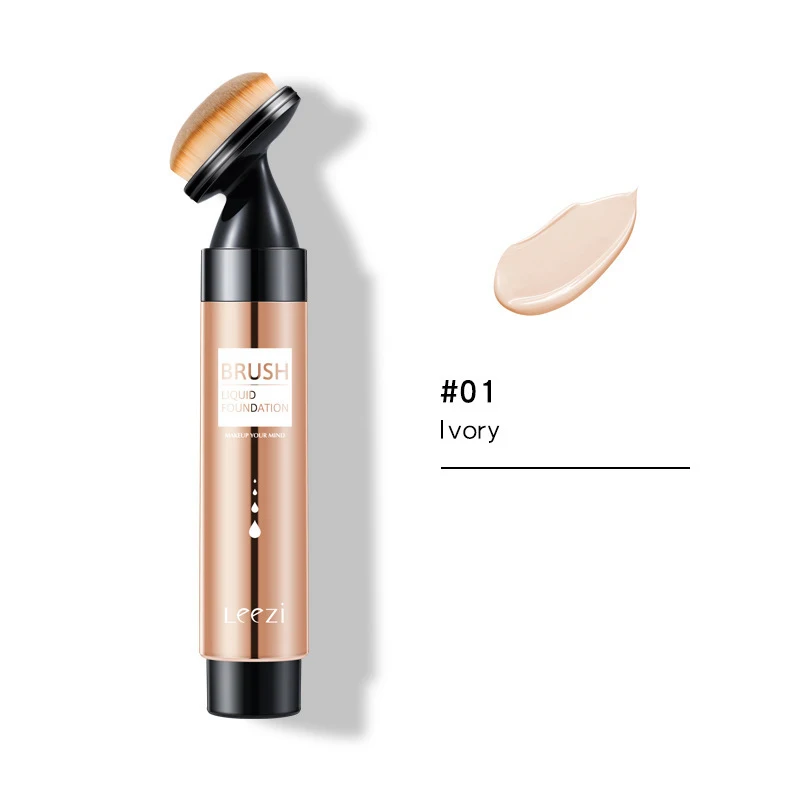 Press type Natural Finish Founda with brush thin moisturizing long lasting concealer natural base brightening skin private label