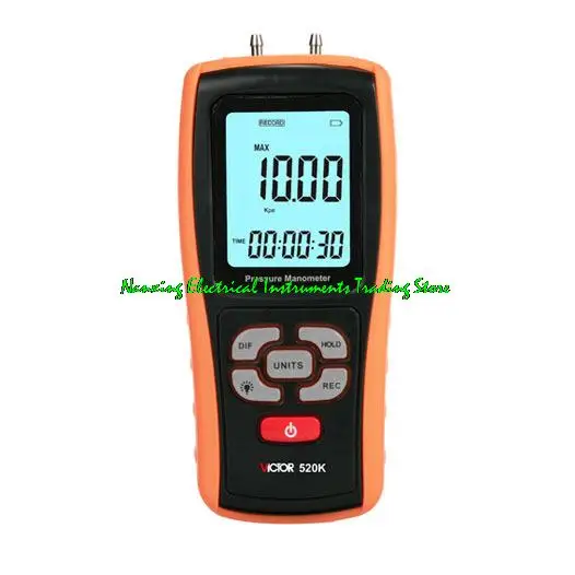 Victor VC520K Differential pressure meter ±35kPa For testing of air conditioning and refrigeration systems with USB